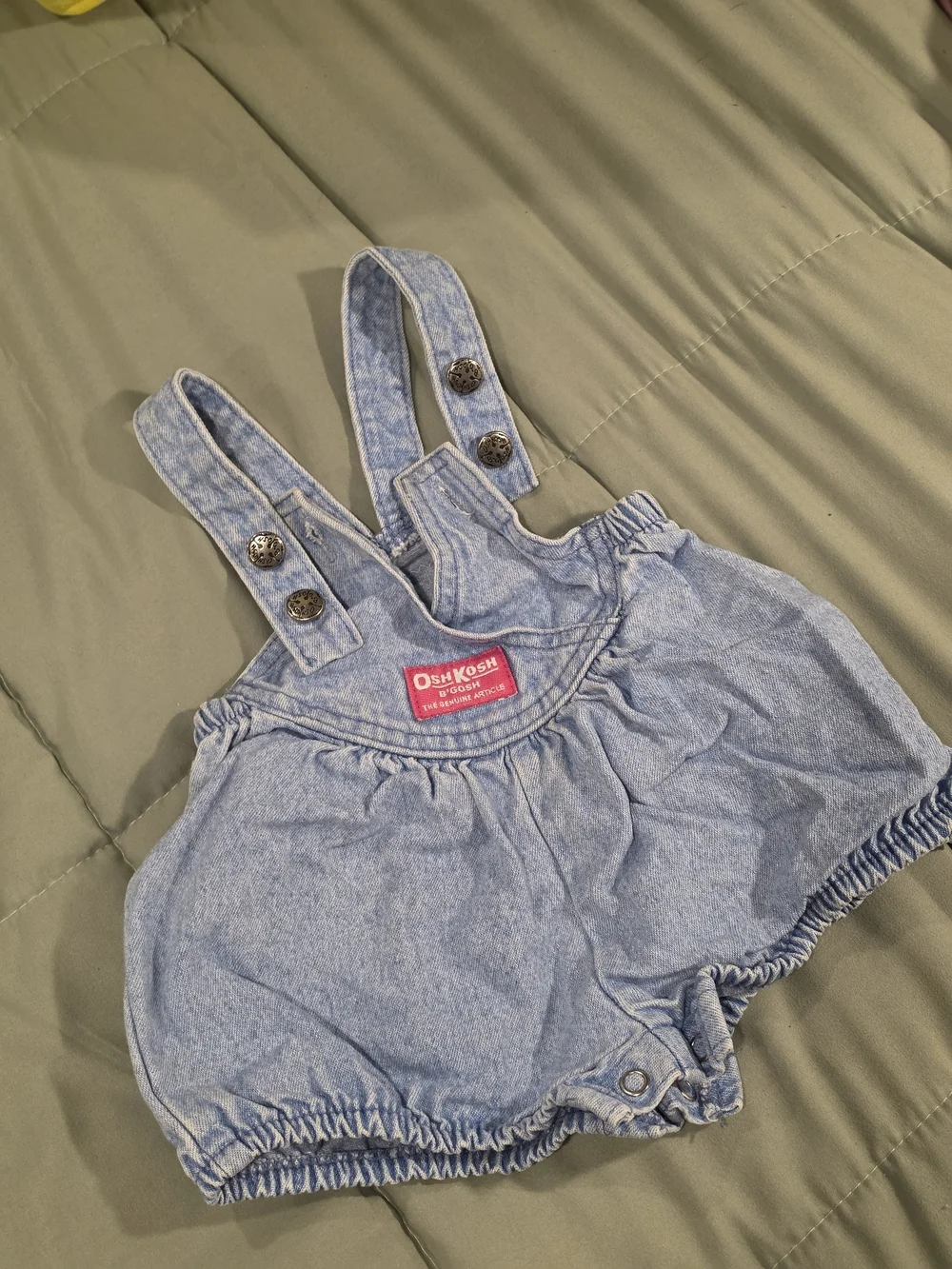 Vintage 80s OshKosh DENIM Romper
